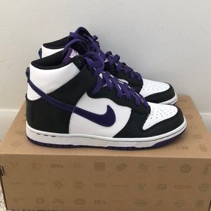 dunk high purple black